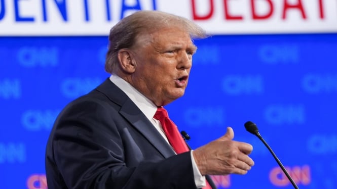 Donald Trump di acara debat kandidat capres AS 