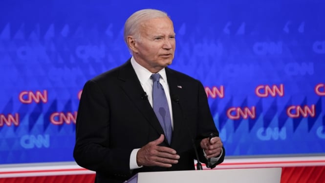 Joe Biden di acara debat kandidat capres AS 2024