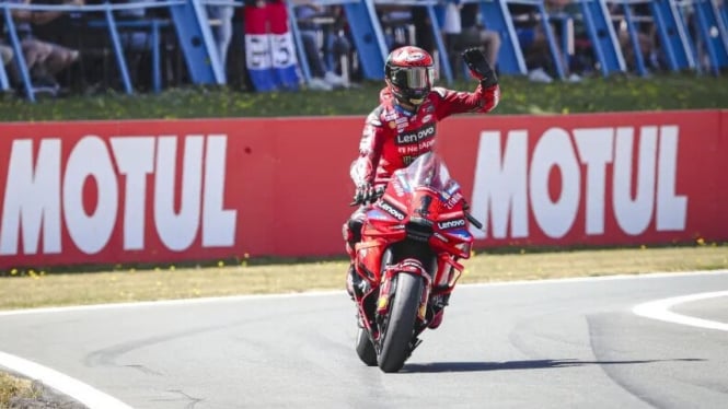 Pembalap Ducati, Francesco Bagnaia di MotoGP Belanda 2024