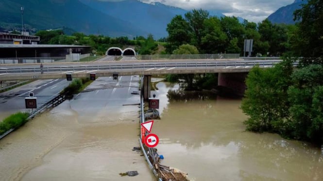 Penampakan Wilayah Swiss setelah Badai dan Hujan Lebat (Doc: The Sundaily)