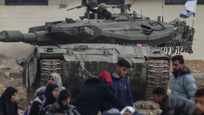 VIVA Militer: Tank tempur militer Israel di Jalur Gaza