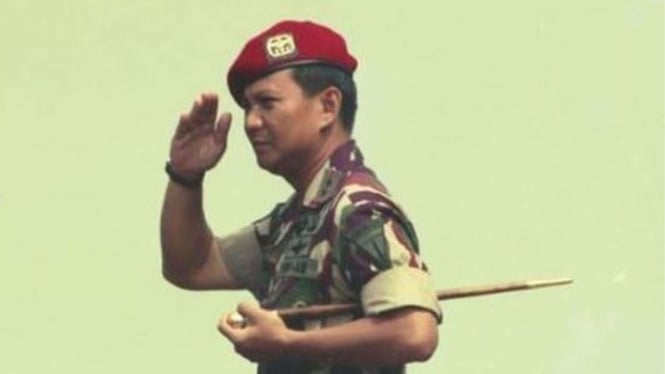 Prabowo Subianto saat menjadi Komandan Jenderal Kopassus