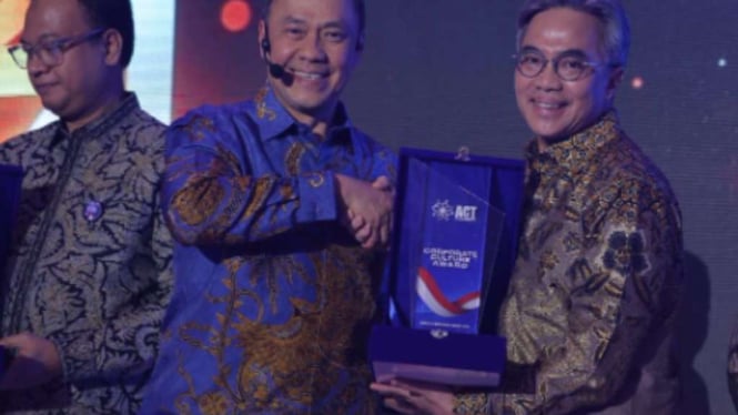 Perolehan penghargaan  Indonesia Emas Corporate Culture