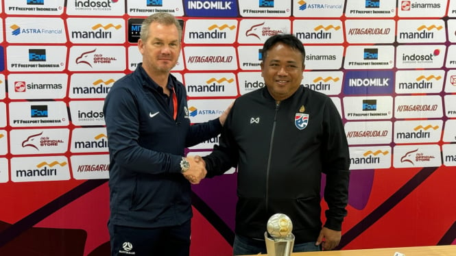 Pelatih Australia dan pelatih Thailand jelang laga final ASEAN Cup U-16 2024