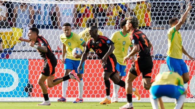 La selección colombiana invadió la portería de Brasil