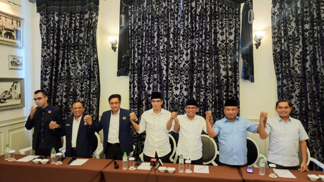 Deklarasikan Rico Waas dan Zakiyuddin Harahap sebagai Bacalon Walikota dan Wakil Walikota Medan periode 2025-2030, di Grand City Hall Medan.(B.S.Putra/VIVA)