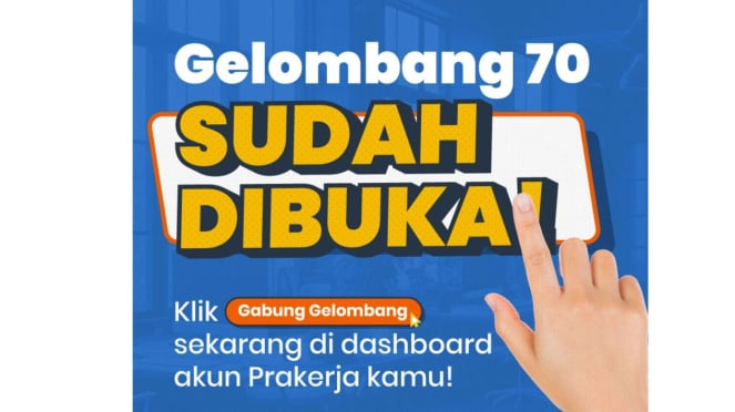 Prakerja Gelombang 70 Resmi dibuka