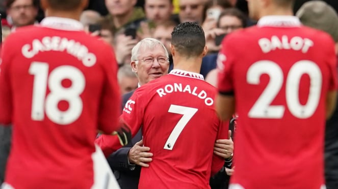 Sir Alex Ferguson menyapa Cristiano Ronaldo, Minggu 16 Oktober 2022