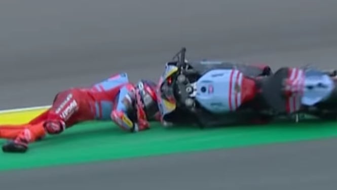 Marc Marquez kecelakaan besar di MotoGP Jerman