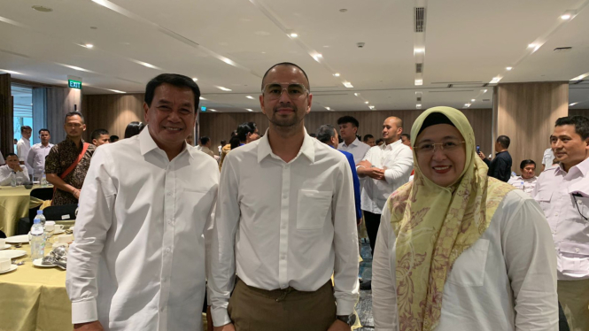 Maesyal Rasyid bersama dengan Raffi Ahmad, dan Intan Nurul Hikmah