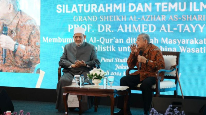 Grand Syekh Al-Azhar, Syekh Ahmed Al-Tayyib dan Prof. Dr. M. Quraish Shihab, M.A