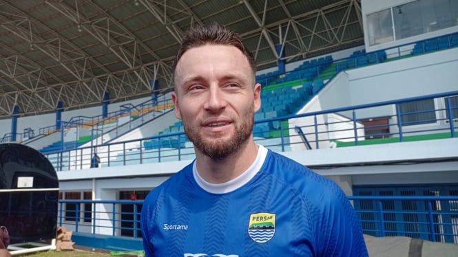 Kapten Persib, Marc Klok Usai Menjalani Sesi Latihan (sumber foto: Dede Idrus) 