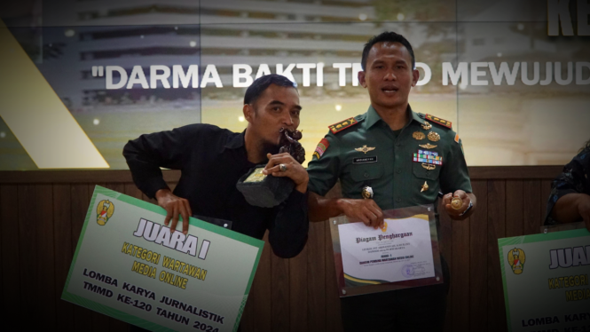 VIVA Militer: Jurnalis VIVA dan Letkol Inf Ardiansyah juara 1 LKJ TMMD 120