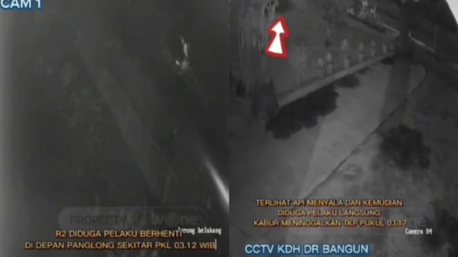 Rekaman CCTV pembakaran rumah wartawan di Karo. Sumatera Utara