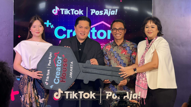 Peluncuran TikTok | Pos Aja! Creator House di Jakarta, Rabu, 10 Juli 2024.