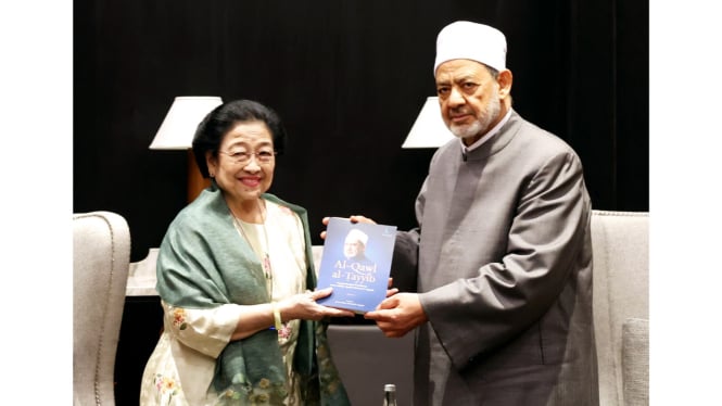 Megawati Soekarnoputri bertemu Imam Besar Al Azhar Ahmed Al-Tayeb