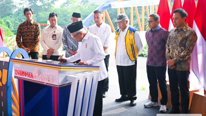 Ma'ruf Amin Resmikan Jalan Tol Cibitung-Cilincing (Doc: Istimewa)