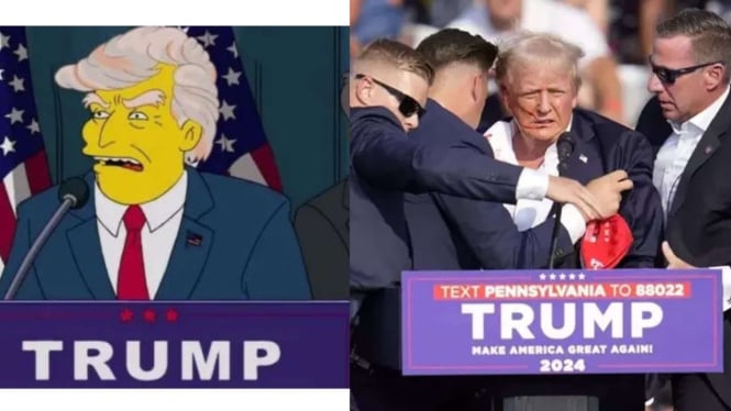 The Simpsons Trending di X, Donald Trump Telah Diramal Akan Ditembak