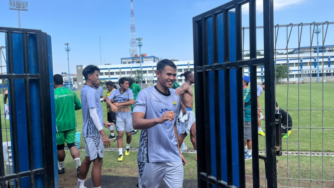 Penyerang Persib Bandung, Dimas Drajad (Foto: Dede Idrus) 