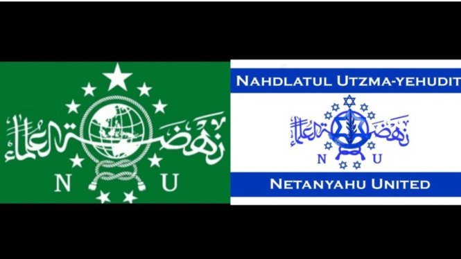 Bendera NU diubah menjadi Netanyahu United oleh Netizen