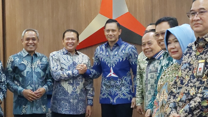 Pimpinan MPR RI Sowan ke DPP Partai Demokrat, Bertemu dengan Ketua Umum Demokrat, Agus Harimurti Yudhoyono (AHY)