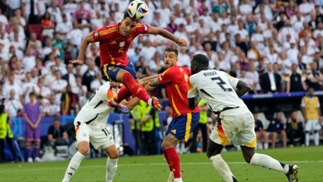 Mikel Merino ketika membela Timnas Spanyol di EURO 2024