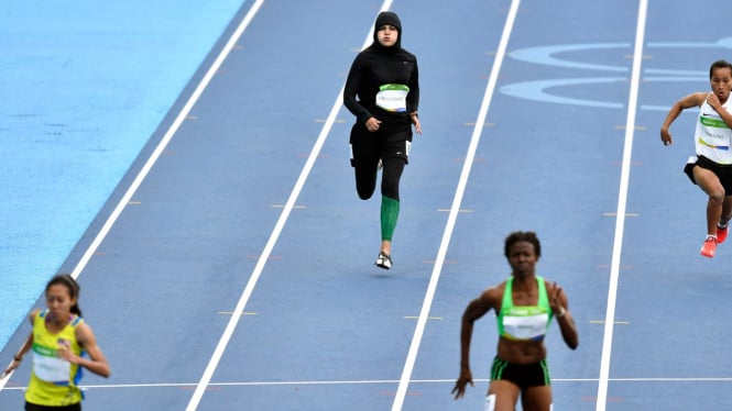 Kariman Abuljadayel dari Arab Saudi di Olimpiade Rio de Janeiro 2016