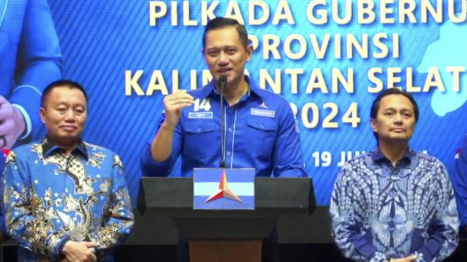 Pemaparan rekomendasi Pilkada Kalsel oleh Ketua Umum Partai Demokrat AHY