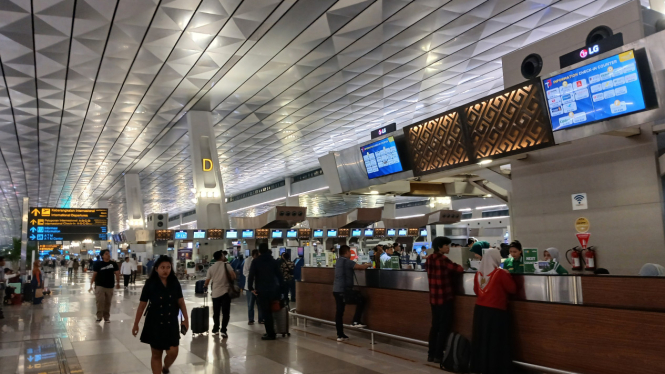 Suasana di konter check in citilink terminal 3 bandara soetta