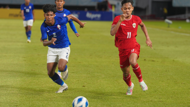 Indonesische U-19-Nationalmannschaft gegen Kambodscha U-19