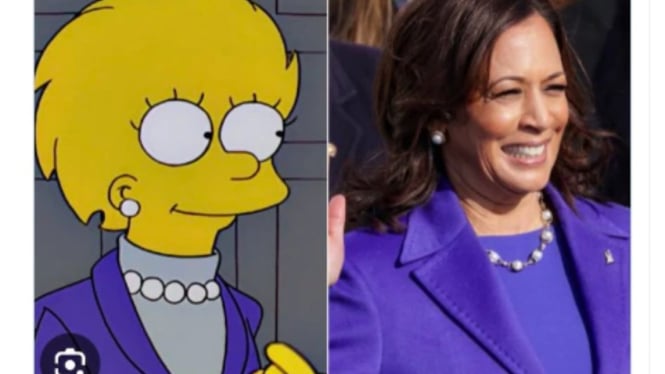 Animasi The Simpsons Prediksi Masa Depan Kamala Harris (Doc: X)