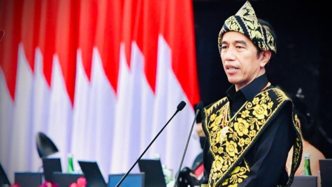 Foto: Pidato Presiden Jokowi dalam Sidang Tahunan MPR 2020. Sumber Foto: beritakin.com