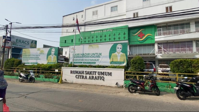 Kondisi RS Citra Arafiq Kelapa Dua Depok pasca kebakaran. 