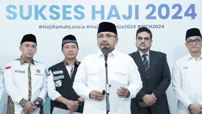 Kemenag RI gelar konferensi pers Closing Statement Sukses Haji 2024.