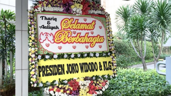 Karangan bunga dari Presiden  Joko Widodo