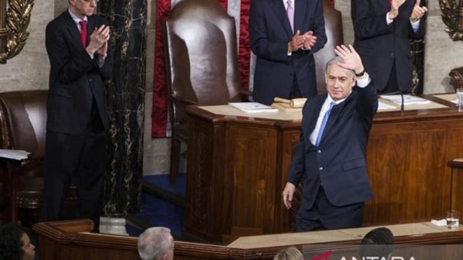 Archivo - El primer ministro israelí, Benjamin Netanyahu, en una sesión conjunta del Congreso de los Estados Unidos.