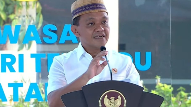 Menteri Investasi/Kepala BKPM, Bahlil Lahadalia, dalam acara peresmian Kawasan Industri Terpadu (KIT) Batang, Jawa Tengah, Jumat, 26 Juli 2024