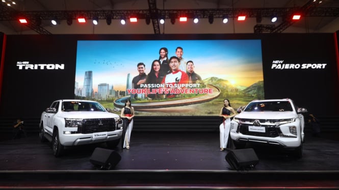 Mitsubishi All New Triton dan Mitsubishi New Pajero Sport di GIIAS 2024