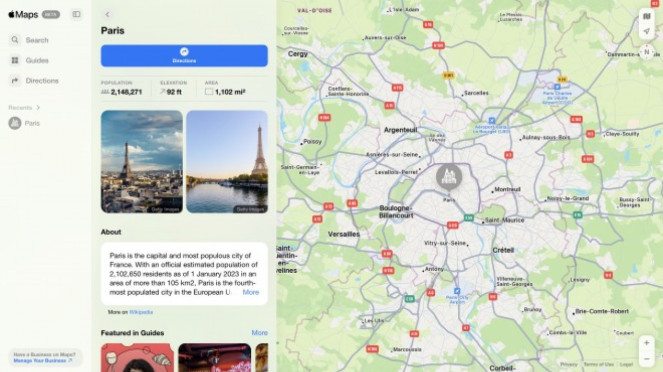 Apple Maps di web