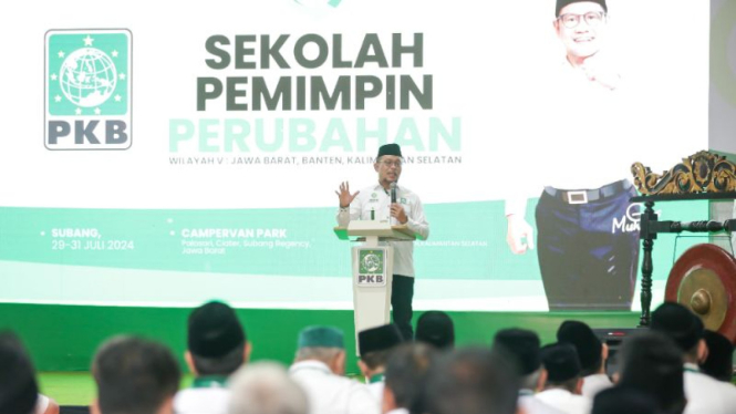 Wakil Ketua Umum DPP PKB Hanif Dhakiri di Sekolah Pimpinan Perubahan PKB.