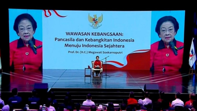 Ketua Umum PDIP Megawati Soekarnoputri di Mukernas Perindo