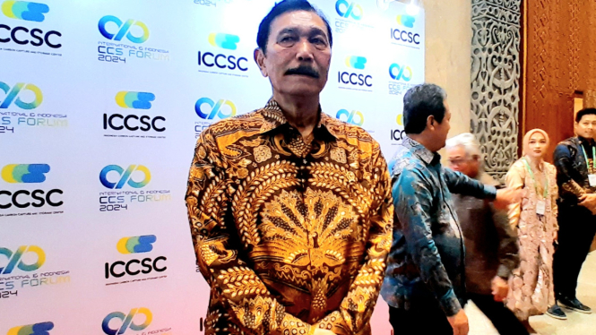 [dok. Menteri Koordinator Bidang Kemaritiman dan Investasi, Luhut Binsar Pandjaitan, di acara International and Indonesia Carbon Capture Storage (IICCS) Forum 2024, di kawasan Senayan, Jakarta, Rabu, 31 Juli 2024]