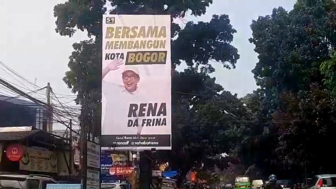 Baliho Kepala Dinas PUPR Kota Bogor Rena Da Frina.