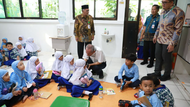 Pematauan kegiatan belajar mengajar di sekolah mota tangerang jelang simulasi Makan Bergizi Gratis