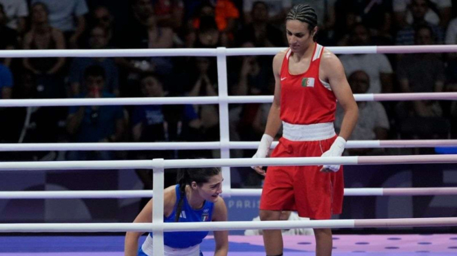 VIVA Trending: Imane Khelif hajar Angela Carini di Olimpiade Paris 2024