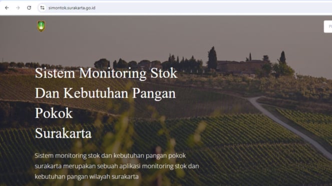 Tangkapan layar platform SIMONTOK