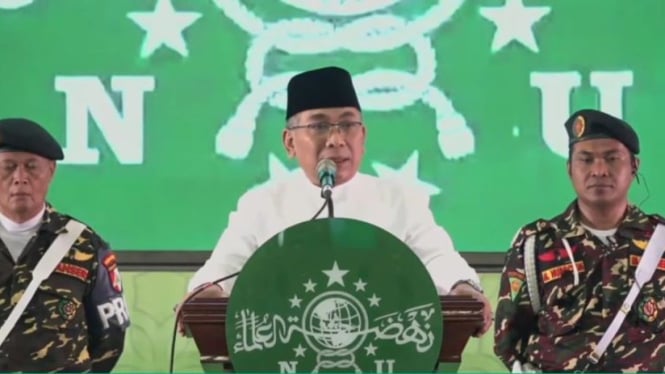 Ketua Umum PBNU KH Yahya Cholil Staquf atau Gus Yahya.