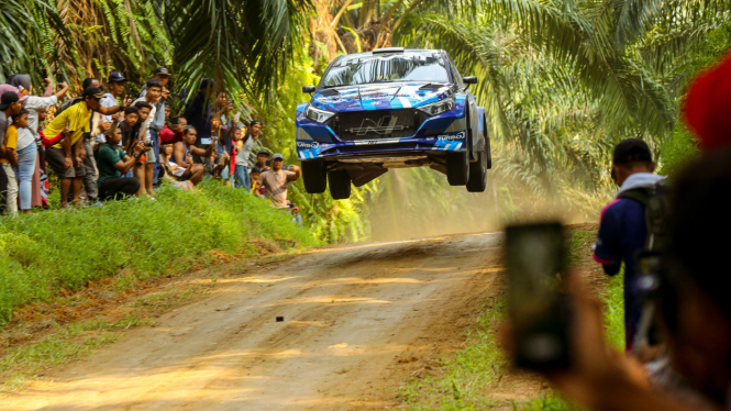 Sumut Rally 2024 di Kabupaten Sergai.(istimewa/VIVA)