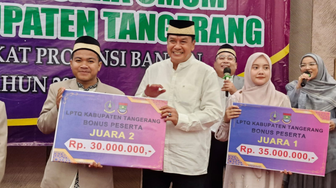 Pemberian dana senilai Rp1,9 miliar pada kafilah Kabupaten Tangerang