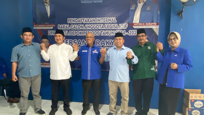 Pasangan Supian Suri-Chandra Rahmansyah di DPC Partai Demokrat Depok